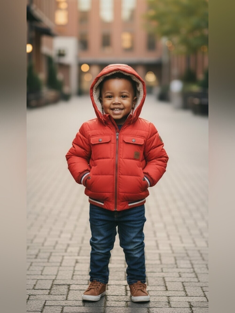 London Fog Bright Red Kids Puffer Jacket Size 3T
